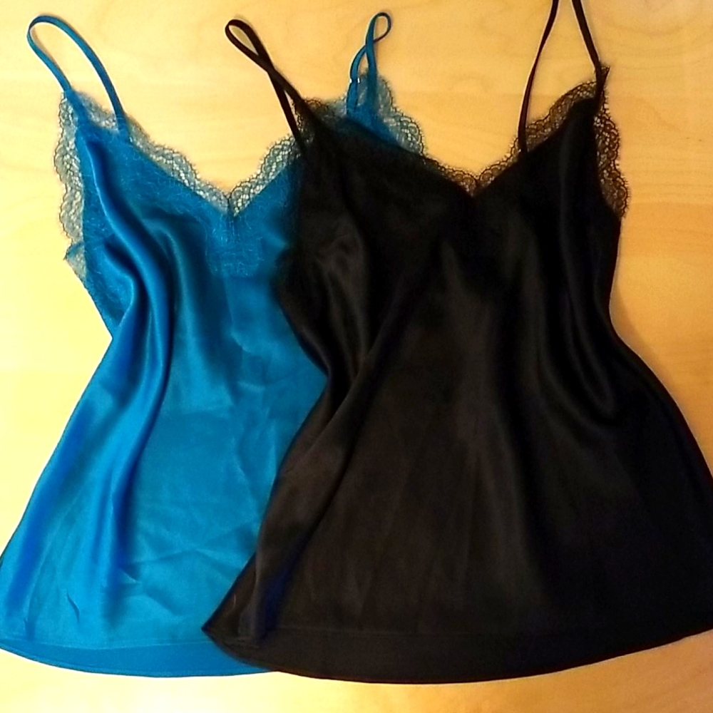 2 Victoria Secret silky tops